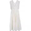 Melloday Lace Detail Tiered Dress In White