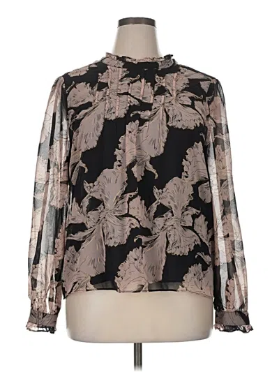 Pre-owned Melloday Long Sleeve Blouse In Black