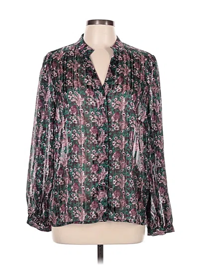 Pre-owned Melloday Long Sleeve Blouse In Black