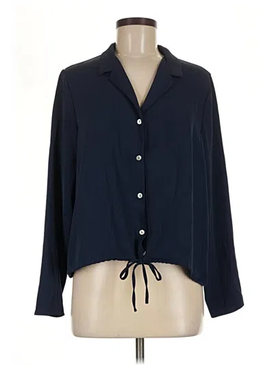 Pre-owned Melloday Long Sleeve Blouse In Black