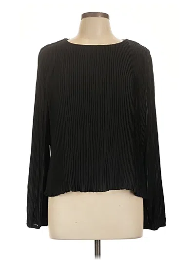 Pre-owned Melloday Long Sleeve Blouse In Black