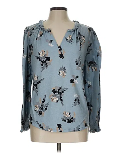 Pre-owned Melloday Long Sleeve Blouse In Blue