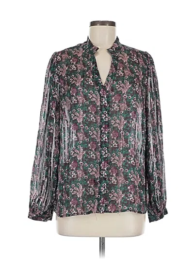 Pre-owned Melloday Long Sleeve Blouse In Gray