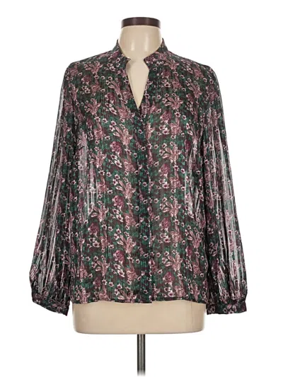 Pre-owned Melloday Long Sleeve Blouse In Gray