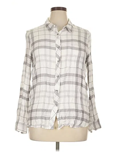 Pre-owned Melloday Long Sleeve Blouse In Gray