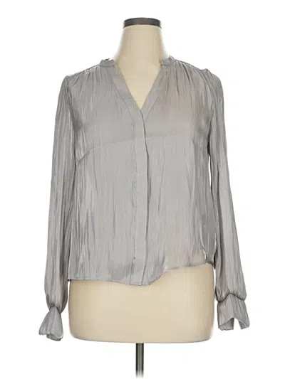 Pre-owned Melloday Long Sleeve Blouse In Gray