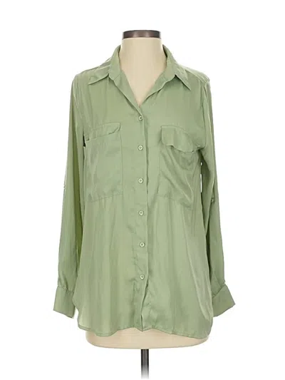 Pre-owned Melloday Long Sleeve Blouse In Green