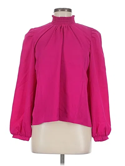 Pre-owned Melloday Long Sleeve Blouse In Pink