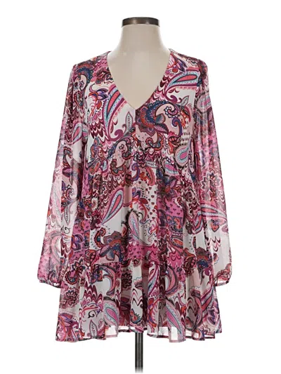 Melloday Long Sleeve Blouse In Pink