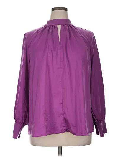 Pre-owned Melloday Long Sleeve Blouse In Purple