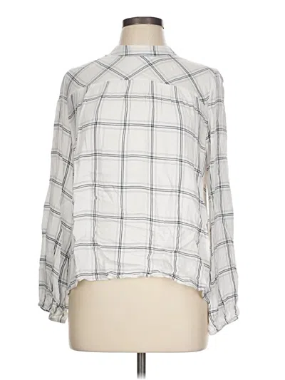 Pre-owned Melloday Long Sleeve Blouse In Silver