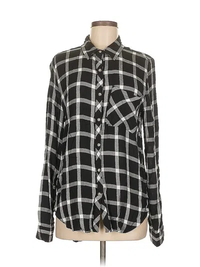 Pre-owned Melloday Long Sleeve Button Down Shirt In Black