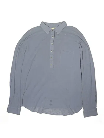 Pre-owned Melloday Long Sleeve Button Down Shirt In Blue