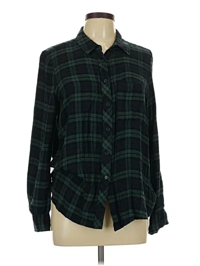 Pre-owned Melloday Long Sleeve Button Down Shirt In Green