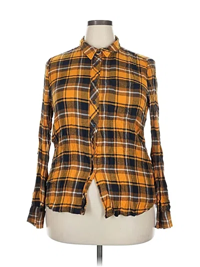 Pre-owned Melloday Long Sleeve Button Down Shirt In Yellow