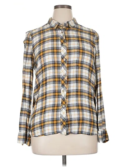 Pre-owned Melloday Long Sleeve Button Down Shirt In Yellow
