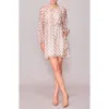 Melloday Long Sleeve Front Tie Minidress