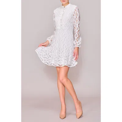Melloday Long Sleeve Lace Minidress
