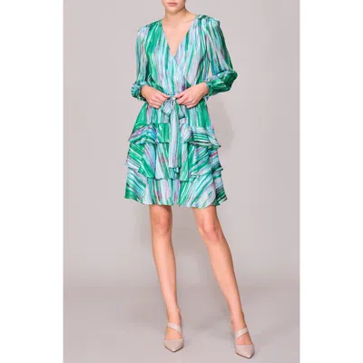 Melloday Long Sleeve Tiered Minidress