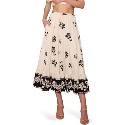 Melloday Midi Skirt In Neutral