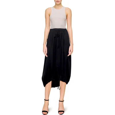 Melloday Mixed Media Maxi Dress