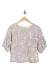 MELLODAY MELLODAY OVERSIZE SHORT SLEEVE POPLIN TOP