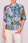 Melloday Print Voile Shirt In Multi