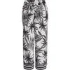 Melloday Print Wide Leg Pants In White