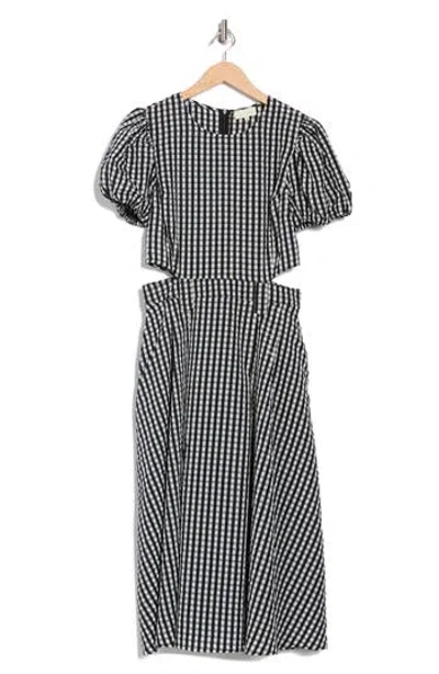 Melloday Puff Sleeve Cutout Maxi Dress