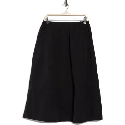Melloday Pull-on Midi Skirt In Black