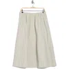 Melloday Pull-on Midi Skirt In Pale Grey