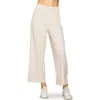 Melloday Rib Crop Wide Leg Pants In Brown