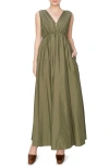 MELLODAY RUCHED MAXI DRESS