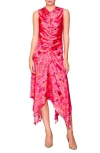 Melloday Ruched Sleeveless Midi Dress