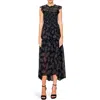 Melloday Ruffle Sleeveless Fit & Flare Chiffon Maxi Dress