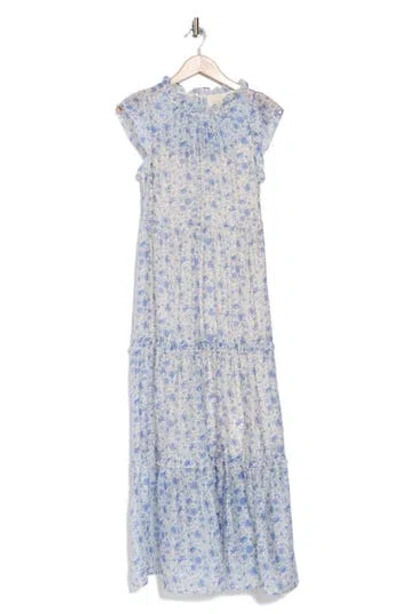 Melloday Ruffle Tiered Maxi Dress In Blue