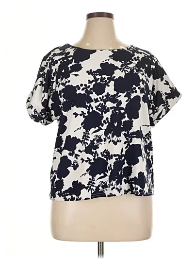 Pre-owned Melloday Short Sleeve Blouse In Black