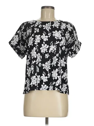 Pre-owned Melloday Short Sleeve Blouse In Black