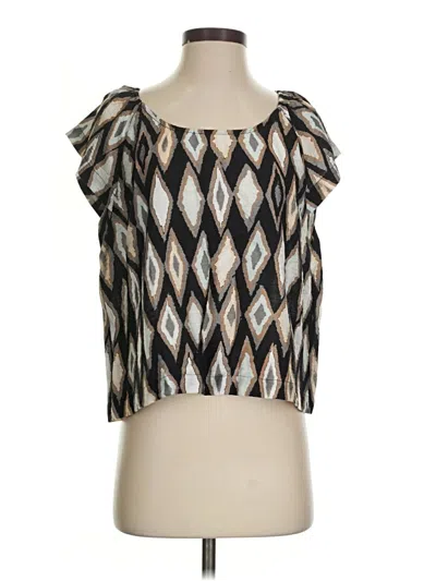 Melloday Short Sleeve Blouse In Black