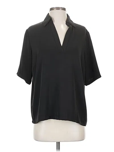 Pre-owned Melloday Short Sleeve Blouse In Black