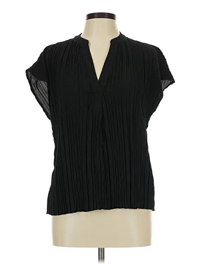 Pre-owned Melloday Short Sleeve Blouse In Black