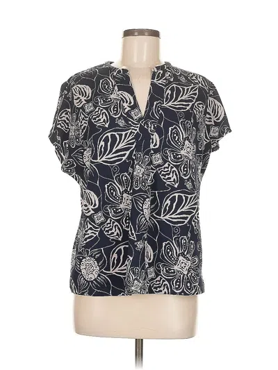 Pre-owned Melloday Short Sleeve Blouse In Blue