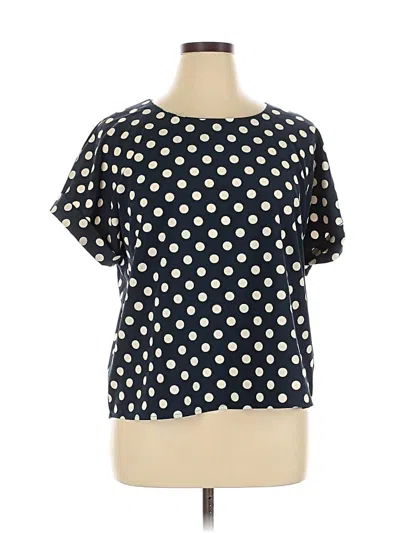 Pre-owned Melloday Short Sleeve Blouse In Blue