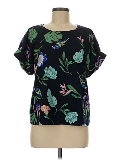 Pre-owned Melloday Short Sleeve Blouse In Blue