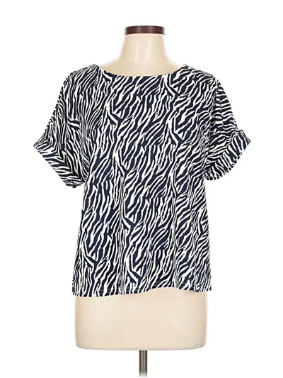 Pre-owned Melloday Short Sleeve Blouse In Blue