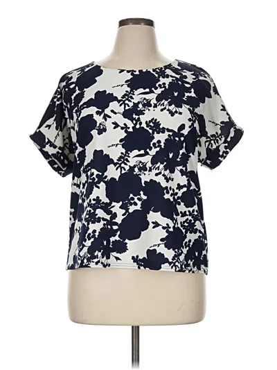 Pre-owned Melloday Short Sleeve Blouse In Blue