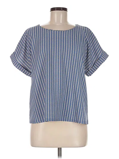 Pre-owned Melloday Short Sleeve Blouse In Blue