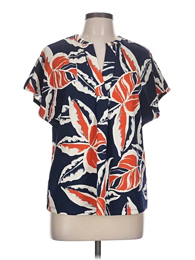 Pre-owned Melloday Short Sleeve Blouse In Blue