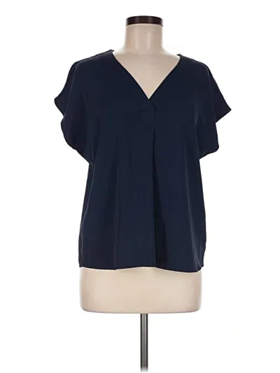 Pre-owned Melloday Short Sleeve Blouse In Blue
