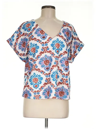 Melloday Short Sleeve Blouse In Multi